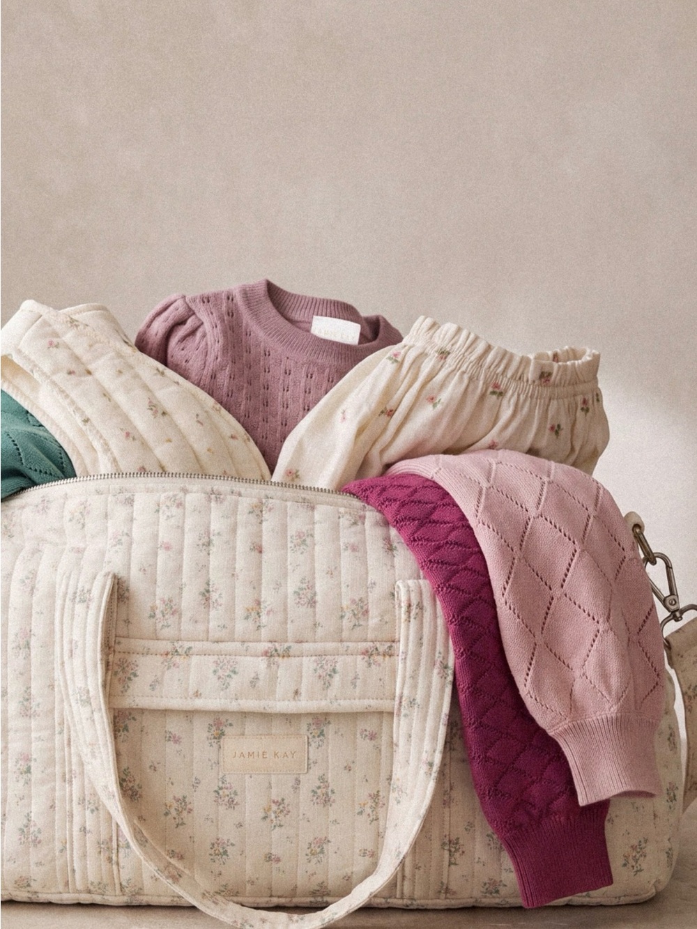 NWT Jamie Kay Adelaide Quilted Overnight Bag - Justine Orchid